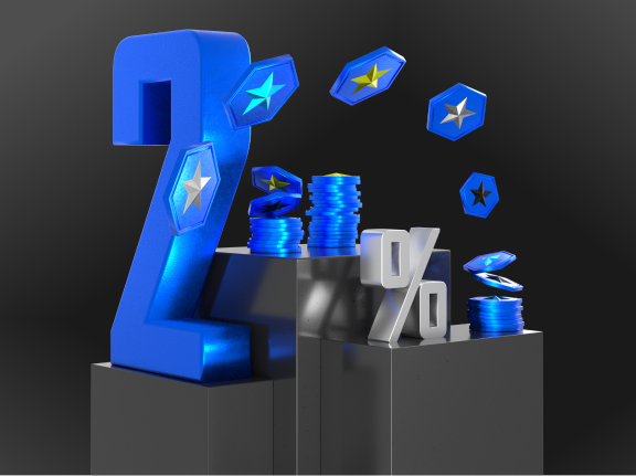 احصل على عائد لغاية 2% على رأس مالك